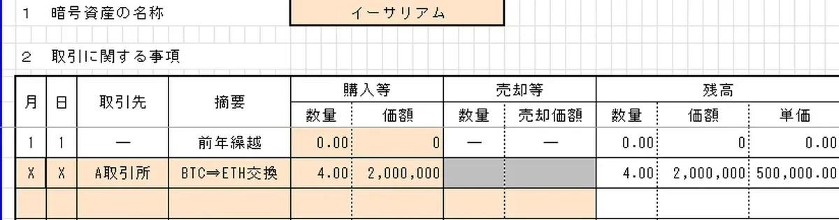 国税庁エクセル、移動平均法2